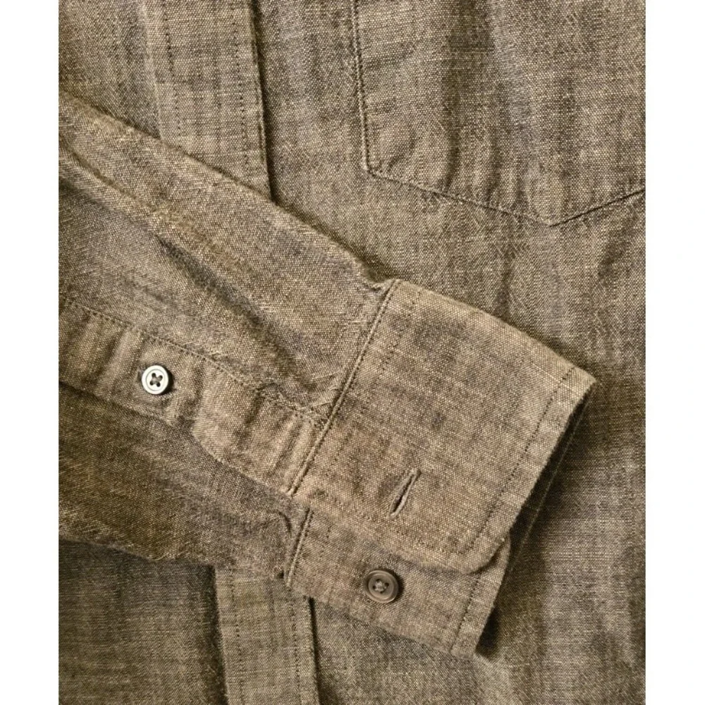 Banana Republic Gray Soft Wash Tailored Slim Fit Shirt Men's Small Long Sleeve S